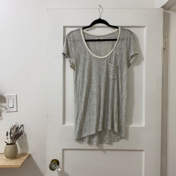 Madewell | Linen Striped Pocket t-shirt S - Picture 1 of 7